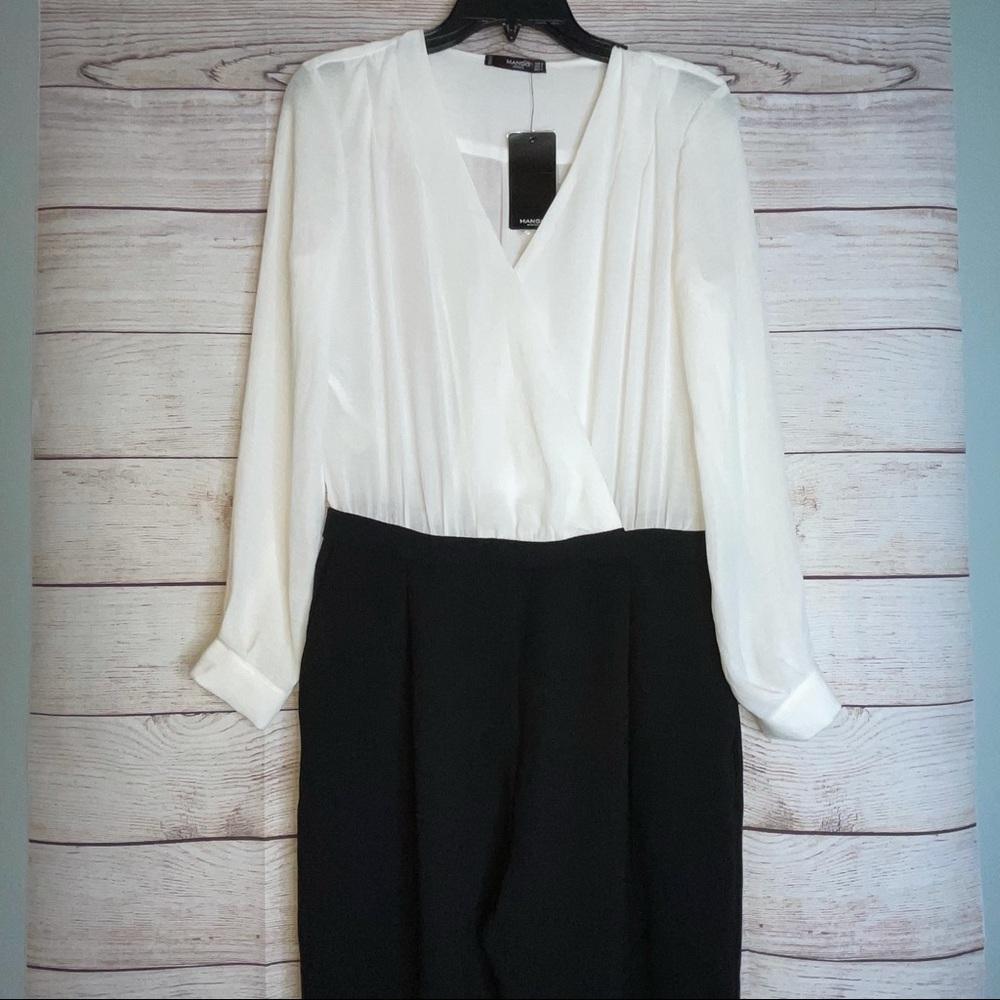 NWT Mango Monochrome long jumpsuit